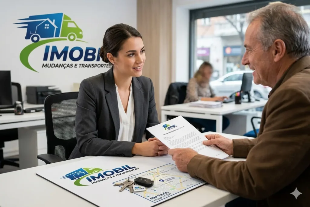 caminhão de mudança na vila olímpia são paulo realizando transporte de móveis