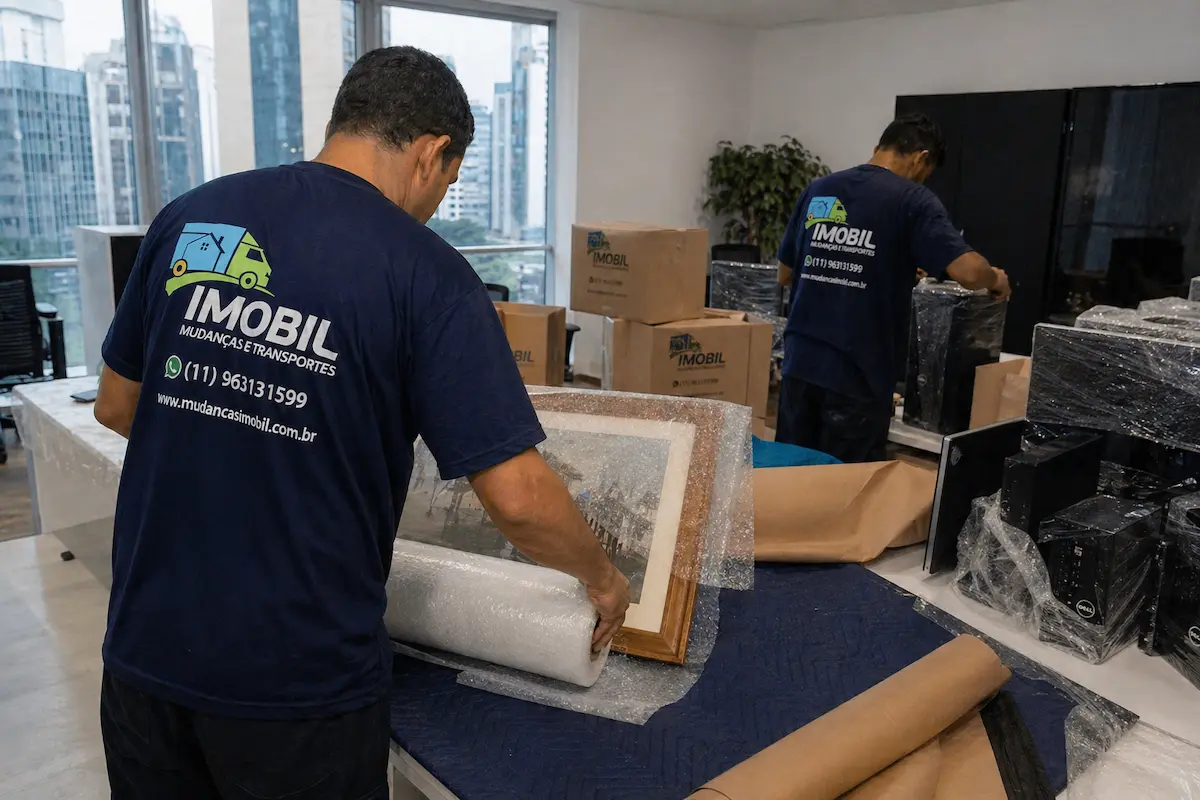 proteção de computadores em mudança de escritório na avenida paulista com embalagem profissional