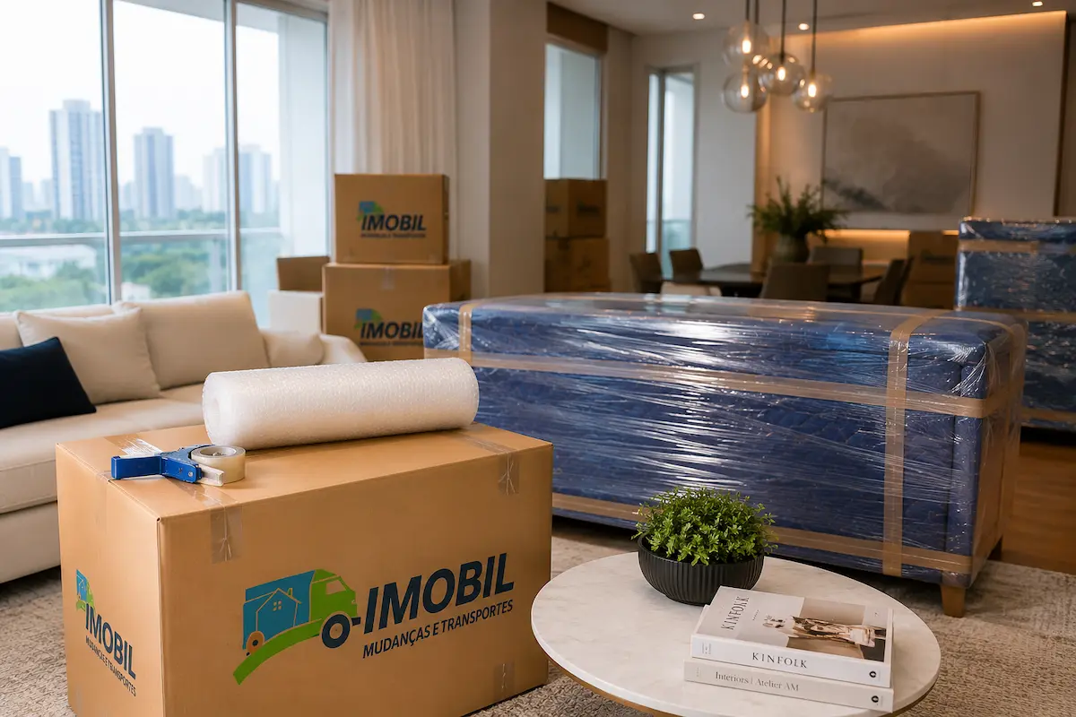 Equipe organizada realizando atendimento profissional para mudança residencial