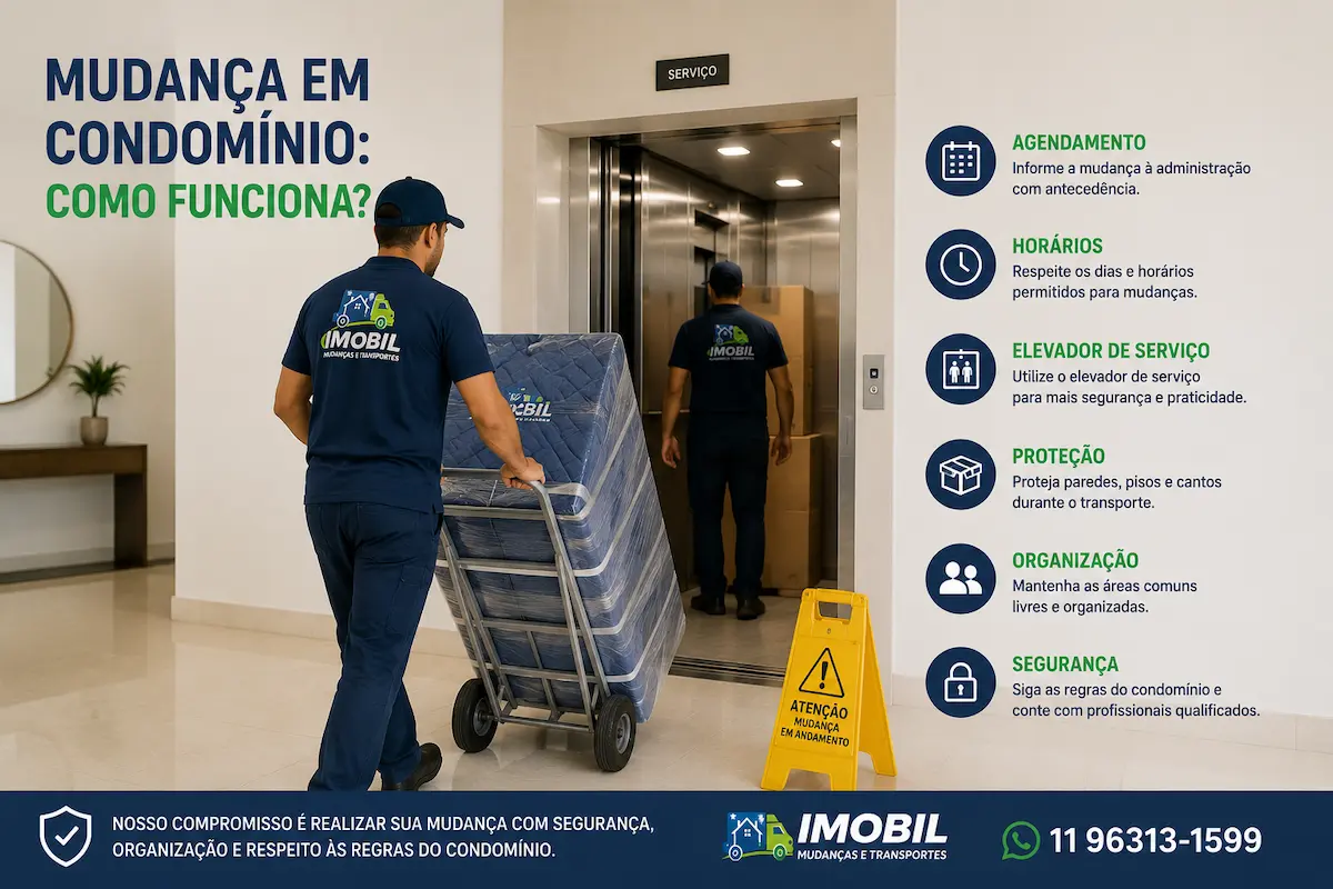Regras para mudança em condomínio com portaria e acesso organizado