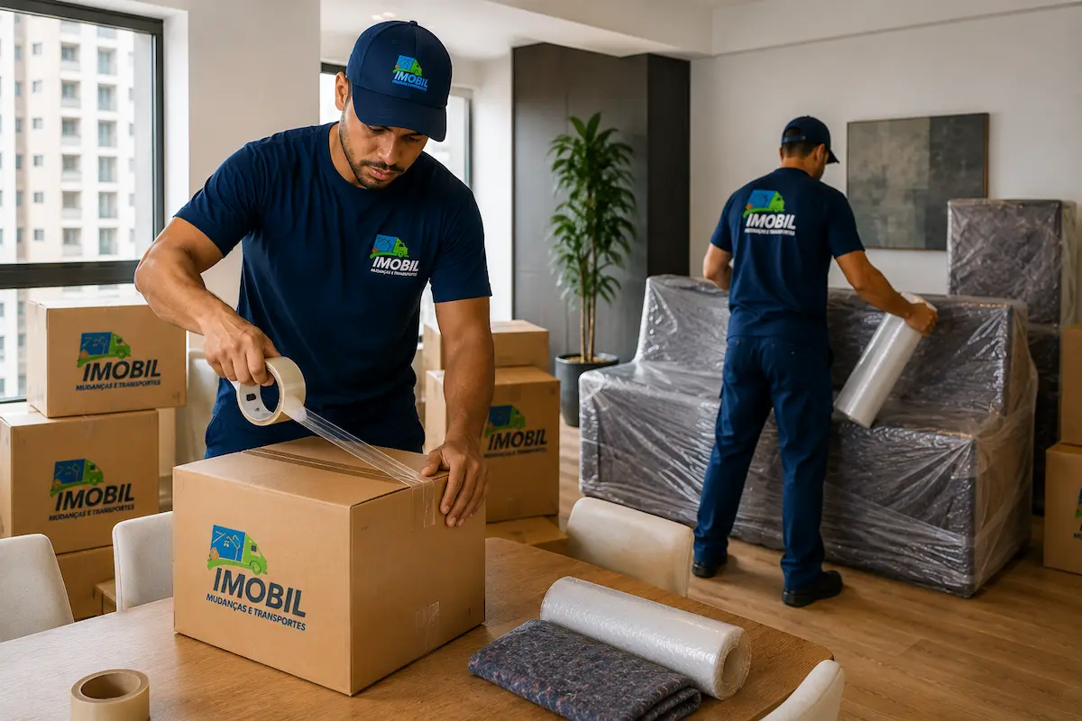 serviço de transporte de móveis com embalagem profissional em São Paulo