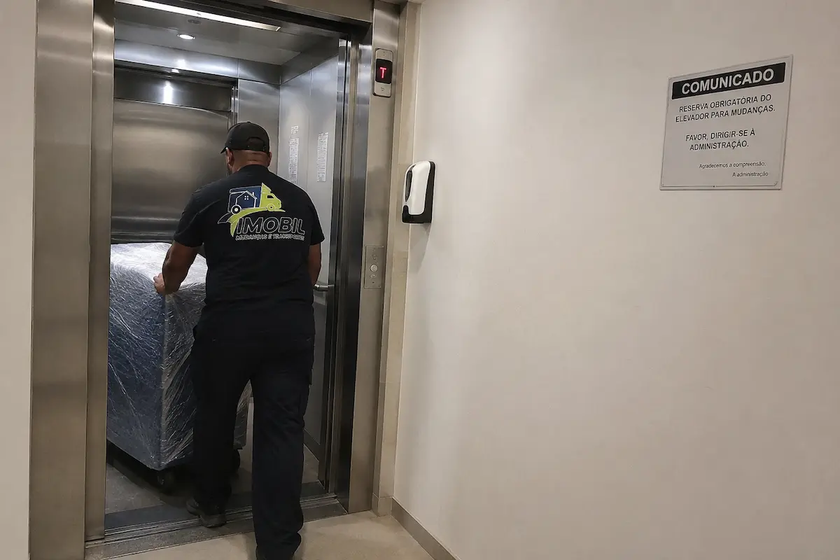 como reservar elevador para mudança em condomínios