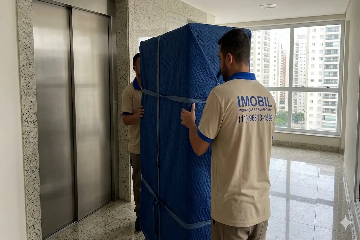 Mudança em apartamento com elevador em São Paulo equipe profissional
